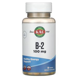 Витамин B-2, B-2, KAL, 100 мг, 60 таблеток