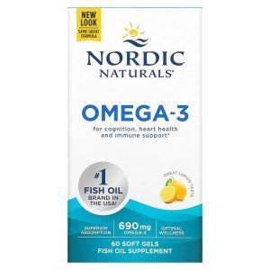 Очищенный рыбий жир (лимон), Omega-3, Nordic Naturals, 1000 мг, 60 капсул (Default)