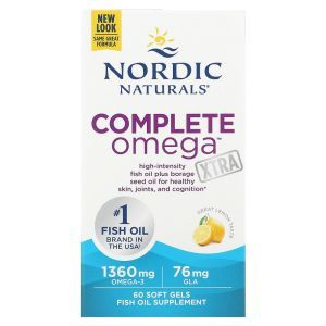 Омега 3 6 9, экстра, Complete Omega Xtra, Nordic Naturals, лимон, 60 капсул