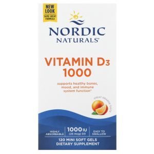 Витамин Д3 (апельсин), Vitamin D3, Nordic Naturals, 1000 МЕ, 120 капсул