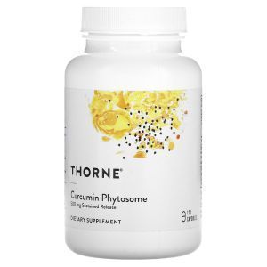Фитосома куркумина, Curcumin Phytosome, Thorne Research, 500 мг, 120 капсул пролонгированного высвобождения
