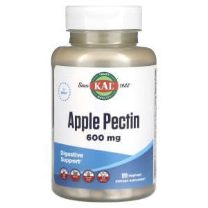 Яблочный пектин, Apple Pectin, KAL, 600 мг, 120 растительных капсул