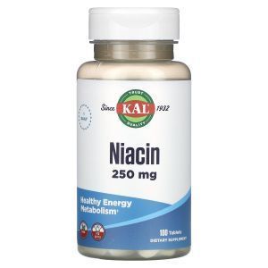 Ниацин, Niacin, KAL, 250 мг, 100 таблеток