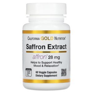 Экстракт шафрана с афроном, Saffron Extract with Affron, California Gold Nutrition, 28 мг, 60 капсул