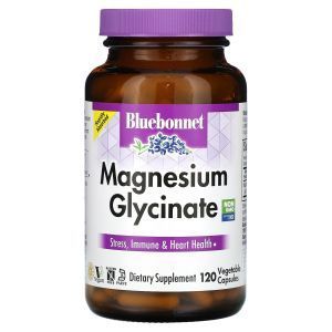 Магний глицинат, Magnesium Glycinate, Bluebonnet Nutrition, 120 растительных капсул
