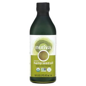 Конопляное масло холодного отжима, Nutiva, органик, 473 мл