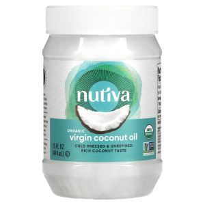 Кокосовое масло холодного отжима, Coconut Oil, Nutiva, органик, 444 мл
