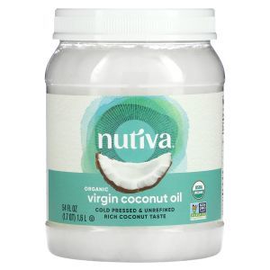 Кокосовое масло холодного отжима, Nutiva, 1,6 л 