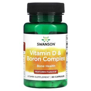 Витамин Д и бор, Vitamin D & Boron Complex, Swanson, комплекс, 60 капсул

