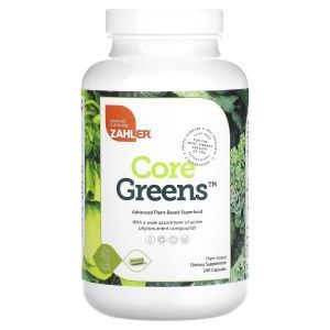 Суперфуд на растительной основе, Core Greens, Zahler, 240 капсул
