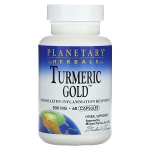 Куркума, Turmeric Gold, Planetary Herbals, 500 мг, 60 капсул