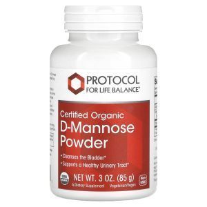 D-манноза, D-Mannose, Protocol for Life Balance, сертифицированный органический, порошок, 85 г
