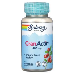 Клюква, CranActin, Solaray, для мочевыводящих путей, 400 мг, 60 капсул