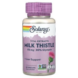 Расторопша, Milk Thistle, Solaray, экстракт семян, 175 мг,  60 капсул