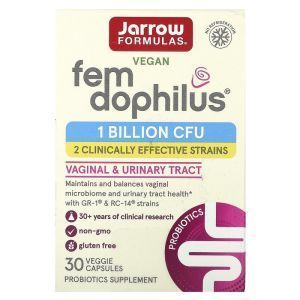  Пробиотики дофилус для женщин, Women's Fem Dophilus, Jarrow Formulas, 30 капсул