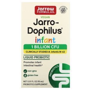 Пробиотики (дофилус) для младенцев, Jarro-Dophilus, Jarrow Formulas, жидкие капли, 15 мл