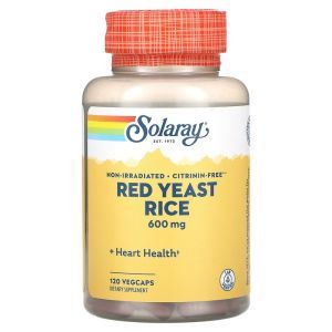 Красный дрожжевой рис, Red Yeast Rice, Solaray, 600 мг, 120 капсул