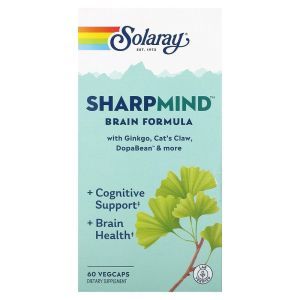 Поддержка работы мозга, SharpMind, Solaray, 60 капсул (Default)