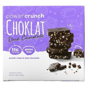 Протеиновый темный шоколад, Power Crunch, BNRG, 12 шт (40 г)