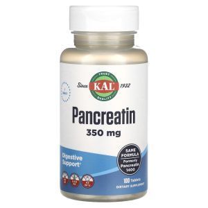 Панкреатин, Pancreatin, KAL, 350 мг, 100 таблеток
