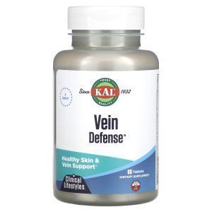 Поддержка здоровья вен, Vein Defense, KAL, 60 таблеток

