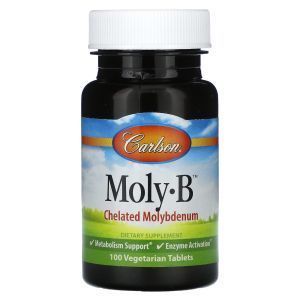 Молибден, Moly-B, Carlson, 100 вегетарианских таблеток