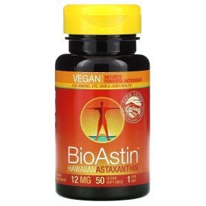 Гавайский астаксантин, BioAstin, Nutrex Hawaii, 12 мг, 50 вегетарианских гелевых капсул 