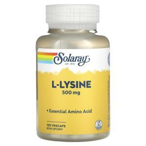L-лизин, L-Lysine, Solaray, 500 мг, 120 капсул (Default)