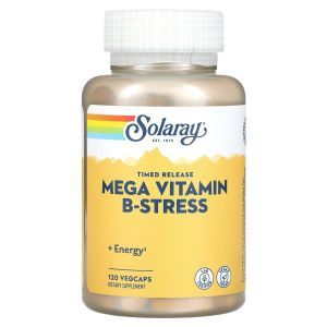 Витамины от стресса, Mega B-Stress, Solaray, 120 капсул