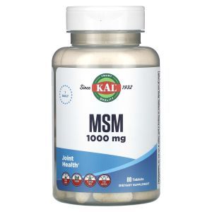 МСМ (метилсульфонилметан), MSM, KAL, 1000 мг, 80 таблеток