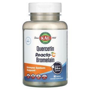 Кверцетин Витамин С Бромелайн, Quercetin Reacta-C Bromelain, KAL, 60 таблеток
