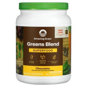 Суперфуд, шоколадный напиток, Green Superfood, Amazing Grass, 800 г.