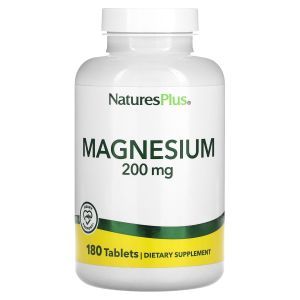 Магний, Magnesium, Nature's Plus, 200 мг, 180 таблеток