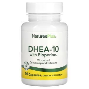ДГЭА-10 с биоперином, DHEA-10 With Bioperine, Nature's Plus, 90 вегетарианских капсул