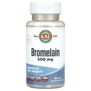 Бромелайн, Bromelain, KAL, 500 мг, 60 таблеток