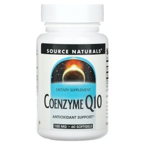 Коэнзим Q10, Coenzyme Q10, Source Naturals, 100 мг, 60 гелевых капсул