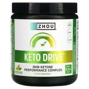 Увеличение уровня кетонов, Keto Drive, Zhou Nutrition, лимонад + матте, 263 г