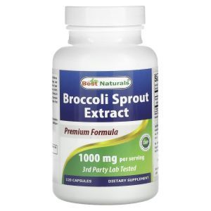 Брокколи экстракт, Broccoli Sprout Extract, Best Naturals, 500 мг, 120 капсул
