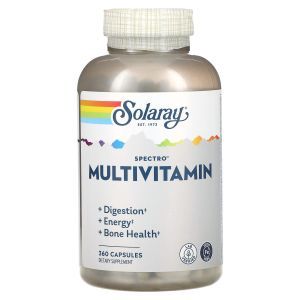 Мультивитамины, Spectro Multivitamin, Solaray, без железа, 360 капсул
