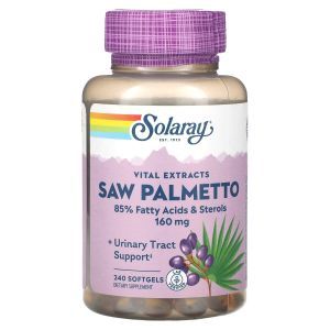 Со пальметто, Saw Palmetto, Vital Extracts, Solaray, 160 мг, 240 гелевых капсул
