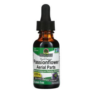 Пассифлора, Passionflower Aerial Parts, Nature's Answer, жидкий экстракт, без спирта, 2000 мг, 30 мл