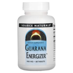 Гуарана, Guarana Energizer, Source Naturals, 900 мг, 60 таб.
