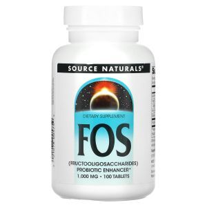 Фруктоолигосахариды (FOS), Source Naturals, 1000 мг, 100 табллеток