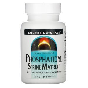 Фосфатидилсерина матрица, Phosphatidyl Serine Matrix, Source Naturals, 500 мг, 60 гелевых капсул
