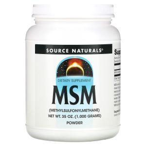 Метилсульфонилметан, MSM Powder, Source Naturals, 1000 гр.