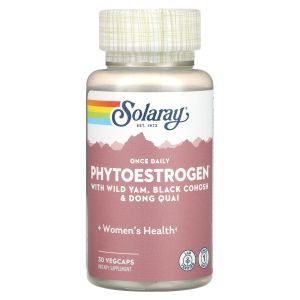 Фитоэстрогены, PhytoEstrogen, Solaray, с диким ямсом, клопогоном черным и донг-кваем, 30 вегетарианских капсул  
