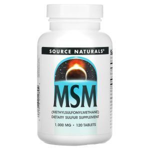 Метилсульфонилметан, MSM, Source Naturals, 1000 мг, 120 таблеток