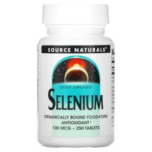 Селен, Source Naturals, 100 мкг, 250 таблеток