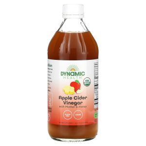 Яблочный уксус с медом и мякотью, Apple Cider Vinegar, Dynamic Health Laboratories, 473 мл