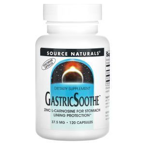  L-карнозин, GastricSoothe, Source Naturals, 37.5 мг, 120 капсул.